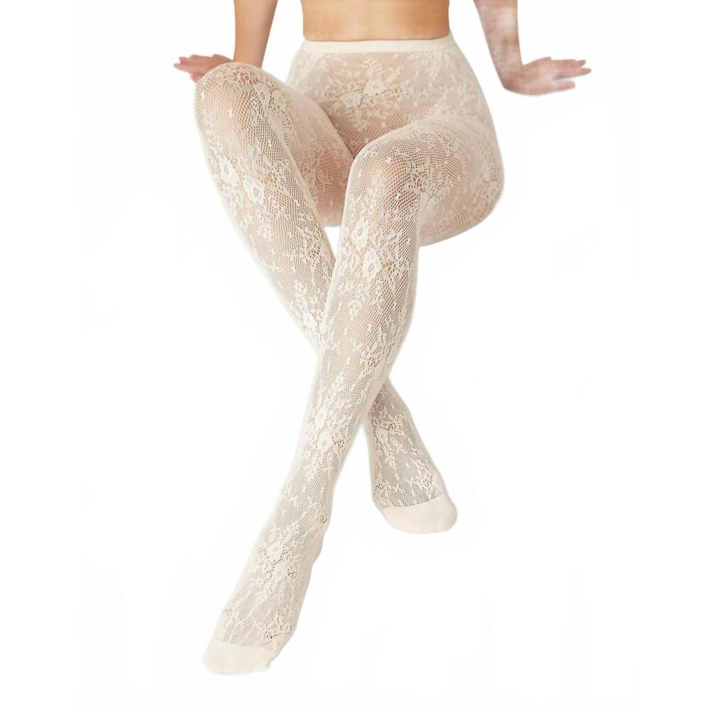 NEW SWEDISH STOCKINGS women's rosa lace tights in ivory